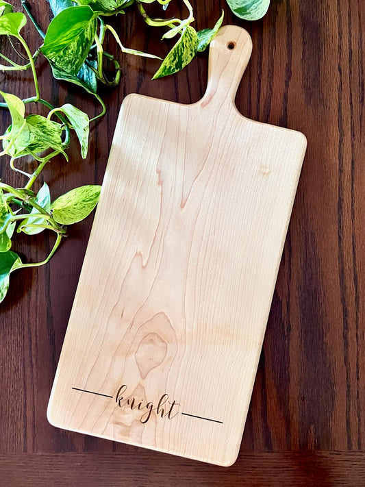 Cutting Board With Handle (17") With Engraving
